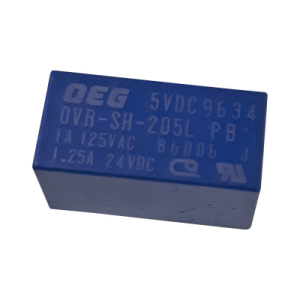 relevador de +5 v, con capacidad de 1 amp. a 125 vca., 1.25 amp. para 24 vcc.