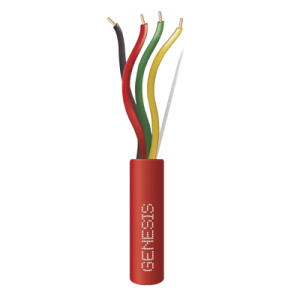 carrete de alambre 305 metros / 4 x 16 awg / riser / color rojo / tipo fplr, cl3r, (ul) ft4 / para aplicaciones en sistemas de detección de incendio y sistemas de evacuación.