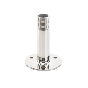 montaje recto de acero inoxidable de 4 pulgadas de alto y 3 de base.