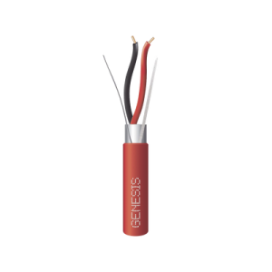 bobina de 305 metros de alambre / 2 x 18 awg / riser / blindado / tipo fplr / color rojo / para aplicaciones en sistemas de detección de incendio y sistemas de evacuación