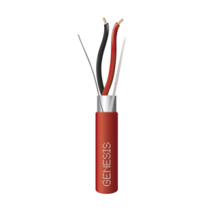 carrete de 305 metros de alambre / 2 x 14 awg / riser / blindado / tipo fplr / color rojo / para aplicaciones en sistemas de detección de incendio y sistemas de evacuación