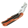 navaja multiusos plegable de uso rudo con botón de expulsión y cortacables.
