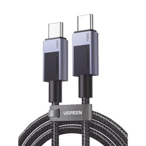 cable usb c usb c | 1m | pd3.1 | 240w | carga rápida | 480 mbps | chip e maker | caja de aluminio | nylon trenzado | compatible con macbook pro air, iphone 16/15 plus pro max, galaxy s24 ultra, pixel 9/8 pro, etc.
