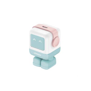 cargador mini ganrobot 30w serie uno | 1 usb c de carga rápida | tecnología gan ii | multiprotocolo pd/qc/scp/fca | carga inteligente | pantalla led | zapato magnético extraíble | thermal guard | color pink blue
