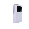 power bank serie uno inalambrico | 10000mah | 7.5w/20w | con emojis de estado | carga rápida usb c bidireccional | pantalla tft inteligente | con holder | color purple.