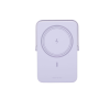 power bank serie uno inalambrico | 10000mah | 7.5w/20w | con emojis de estado | carga rápida usb c bidireccional | pantalla tft inteligente | con holder | color purple.