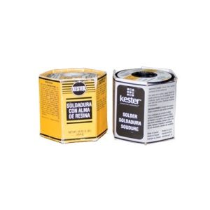 rollo de soldadura kester de 60% sn y 40% pb de 0.025" con 454 gr.