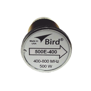 elemento de 500 watt en línea 7/8" para wattmetro bird 43 en rango de frecuencia de 400 a 800 mhz.