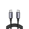 cable usb c a usb c | 2 metros | transferencia de datos de 480 mbps | carga rápida de hasta 60w | qc 4.0/3.0/2.0 | pd3.0 | fpc | afc | protección integrada | caja de aluminio | nylon trenzado | color negro.