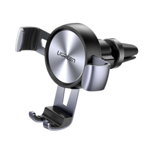 soporte de celular para automóvil en rendija de ventilación / sistema de gravedad / rotacion de 360° /angulo multiple / almohadillas de goma antideslizantes / amplia compatibilidad con dispositivos de 4'' a 7'' / color negro