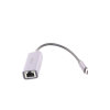 adaptador de red usb c 3.1 (5 gbps) a rj45 | thunderbolt 3 | admite 10/100/1000 mbps | chip inteligente | amplia compatibilidad | caja de aluminio | longitud del cable 10 cm.