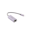 adaptador de red usb c 3.1 (5 gbps) a rj45 | thunderbolt 3 | admite 10/100/1000 mbps | chip inteligente | amplia compatibilidad | caja de aluminio | longitud del cable 10 cm.