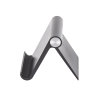 soporte de escritorio para teléfono celular / ajustable de 0° a 100° / goma antiarañazos / antideslizante / amplia compatibilidad con dispositivos de 4'' a 7.9'' / plegable / abs / color negro