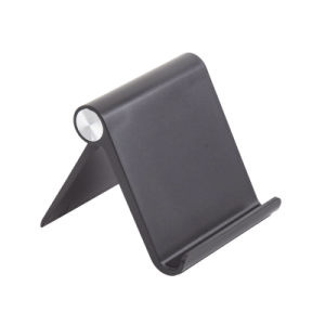 soporte de escritorio para teléfono celular / ajustable de 0° a 100° / goma antiarañazos / antideslizante / amplia compatibilidad con dispositivos de 4'' a 7.9'' / plegable / abs / color negro