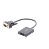 entrada: vga macho / salida: hdmi hembra / resolución de 1080p@60hz / puerto estéreo de 3.5 mm / plug and play, sin controlador / longitud del cable 15 cm. / incluye cable de alimentacion usb / incluye cable de audio de 3.5mm.