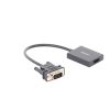 entrada: vga macho / salida: hdmi hembra / resolución de 1080p@60hz / puerto estéreo de 3.5 mm / plug and play, sin controlador / longitud del cable 15 cm. / incluye cable de alimentacion usb / incluye cable de audio de 3.5mm.