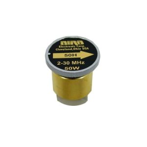 elemento de 50 watt en linea 7/8" para wattmetro bird 43 en rango de frecuencia de 2 a 30 mhz.