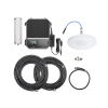 kit amplificador de señal celular 2g, 3g y 4g / mejora llamadas convencionales y volte / amplifica señal de telcel, at&t y movistar / cubre hasta 400 m² con una antena y hasta 1600 m² con 4 antenas.