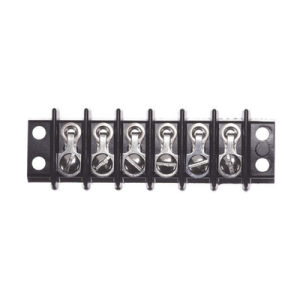 terminal culca de 6 contactos a 0.375 in, 15 amp, awg 16.
