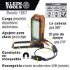 lámpara de led para trabajo personal, recargable y magnética (53 x 130 x 42 mm). 2 potencias a elegir. puede cargar smartphone