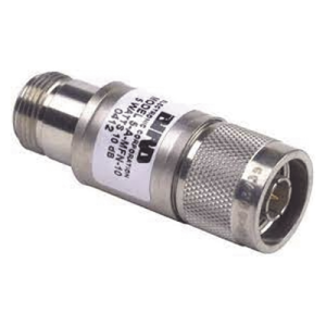 atenuador en línea de 10 db, 5 w. máximo, cd 4 ghz, conectores n macho hembra.