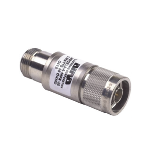 atenuador en línea de 30 db, 5 w. máximo, cd 4 ghz, conectores n macho hembra.