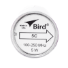 elemento de 5 watt en linea 7/8" para wattmetro bird 43 en rango de frecuencia de 100 a 250 mhz.