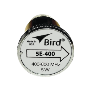 elemento de 5 watt en línea 7/8" para wattmetro bird 43 en rango de frecuencia de 400 a 800 mhz.
