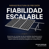 montaje para panel solar, riel "5" de 4400mm para módulos con espesor de 35mm, velocidad de viento máx. 190km/h