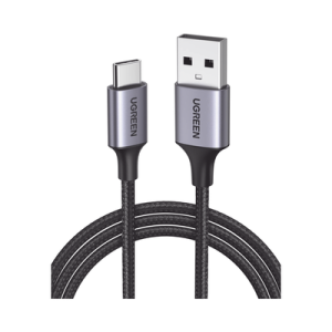 cable usb a a usb c | 2 metros | transferencia de datos de 480 mbps | carga rápida | qc 4.0/3.0/2.0 | fpc | afc | protección integrada | caja de aluminio | nylon trenzado | color negro.