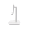 soporte para telefono celular & tablet / ajustable de 5° a 45° / base antideslizante / proteccion de silicona / abs / amplia compatibilidad con dispositivos de 4'' a 7.9'' / color blanco