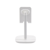soporte para telefono celular & tablet / ajustable de 5° a 45° / base antideslizante / proteccion de silicona / abs / amplia compatibilidad con dispositivos de 4'' a 7.9'' / color blanco