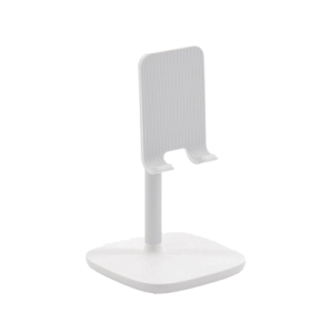soporte para telefono celular & tablet / ajustable de 5° a 45° / base antideslizante / proteccion de silicona / abs / amplia compatibilidad con dispositivos de 4'' a 7.9'' / color blanco