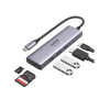 hub usb c multifuncional a hdmi 4k@60hz / hdcp2.2 / hdr10/3d / 2 puertos usb3.0 / lector de tarjetas sd+tf (uso simultáneo) / usb c pd 100w / 6 en 1
