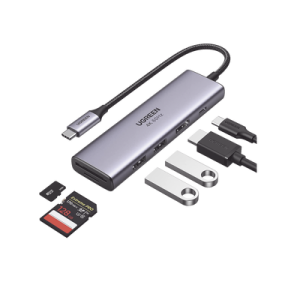 hub usb c multifuncional a hdmi 4k@60hz / hdcp2.2 / hdr10/3d / 2 puertos usb3.0 / lector de tarjetas sd+tf (uso simultáneo) / usb c pd 100w / 6 en 1