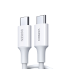 cable usb c a usb c | 1 metro | carga rápida de hasta 60w | transferencia de datos de 480 mbps | pd3.0 | qc 4.0/3.0/2.0 | fpc | afc | duradero y flexible| caja abs | cubierta de tpe | color blanco.