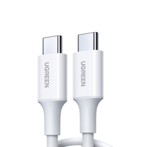 cable usb c a usb c | 1 metro | carga rápida de hasta 60w | transferencia de datos de 480 mbps | pd3.0 | qc 4.0/3.0/2.0 | fpc | afc | duradero y flexible| caja abs | cubierta de tpe | color blanco.