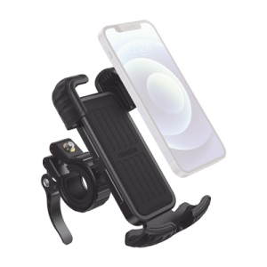 soporte de celular para manillar de motocicleta o bicicleta / anti vibración / protección de clip antideslizante / rotación de 360° / bloqueo de seguridad / compatible con manillar de 0.6'' a 1.75'' / soporta dispositivos de 4.6''