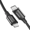 cable usb c a lightning | 1 metro | certificado mfi | carga rápida 60w | 480 mbps | pd | conector c94 | adecuado para iphone, ipad y ipod | protección integrada | caja de abs | cubierta de tpe | color negro.