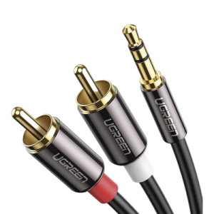 cable audio premium jack 3.5mm a 2 rca / 10 metros / flexible / doble blindaje / transferencia de audio sin pérdidas / caja de aleación de cobre / amplia compatibilidad / diseño duradero.