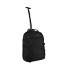 mochila vx sport evo con ruedas, mango telescópico y correas al hombro. fabricada en poliéster negro repelente al agua. backpack on wheels.