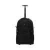 mochila vx sport evo con ruedas, mango telescópico y correas al hombro. fabricada en poliéster negro repelente al agua. backpack on wheels.