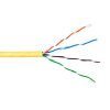 bobina de cable de 305 metros utp cat6 riser / color amarillo / ul, cmr, probado a 350 mhz / para aplicaciones de cctv, redes de datos, ip megapixel, control rs485