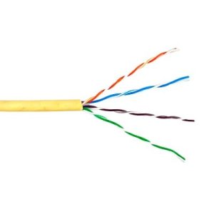 bobina de cable de 305 metros utp cat6 riser / color amarillo / ul, cmr, probado a 350 mhz / para aplicaciones de cctv, redes de datos, ip megapixel, control rs485