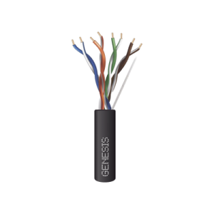 bobina de cable de 305 metros / utp cat6 plenum / color negro / ul, cmp spnls / probado a 350 mhz / aplicaciones de cctv / redes de datos / ip megapixel / control rs485