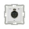 conexiÓn caja 60 mm. xlr hembra de pared. blanco.