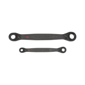 juego de 2 llaves estriadas de matraca 4 en 1 con 8 medidas inglesas 1/2 5/8", 3/4 9/16", 1/4 3/8", 7/16 5/16"