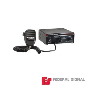 sirena compacta serie pa 300 de 100 w de potencia, con tono prioritario, ideal para vehículos oficiales