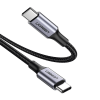 cable usb c a usb c | 1 metro | carga rápida de hasta 100w | transferencia de datos 480 mbps | pd3.0 | qc4.0/3.0/2.0 | fpc | afc | protección integrada| caja de aluminio | nylon trenzado | amplia compatibilidad | color negro.