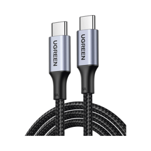 cable usb c a usb c | 1 metro | carga rápida de hasta 100w | transferencia de datos 480 mbps | pd3.0 | qc4.0/3.0/2.0 | fpc | afc | protección integrada| caja de aluminio | nylon trenzado | amplia compatibilidad | color negro.